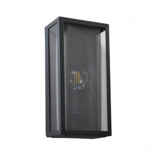 Zink Cuba E27 Box Lantern, Mesh Insert (BLK)
