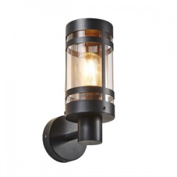 Zink Gada E27 Wall Light Black/Brass