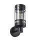 Zink Gada E27 Wall Light Black/Stainless Steel