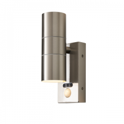 Zink Leto 2xGU10 PIR Up/Down Light (SS)