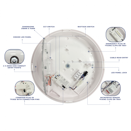 ELD LUN Modular CCT Bulkhead 316mm STANDARD ELD LUN Modular CCT Bulkhead 316mm STANDARD