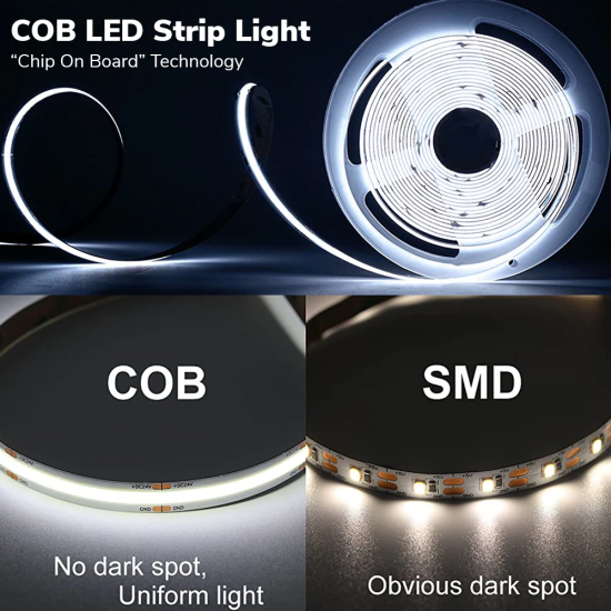 Ener-J 24v LED COB Strip CW (10w/m) 5m
