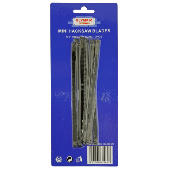 Junior Hacksaw Blade 150mm (Card of 10) Junior Hacksaw Blade 150mm (Card of 10)