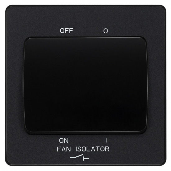 BG Evolve Fan Isolator Switch Matt Black