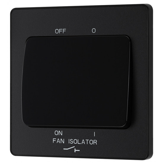 BG Evolve Fan Isolator Switch Matt Black