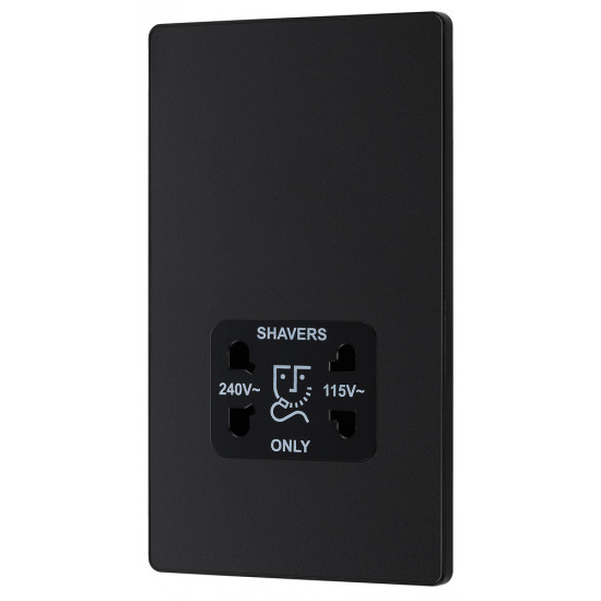 BG Evole Shaver Socket Matt Black