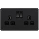 BG Evolve 2G Switched Socket Matt Black