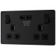 BG Evolve 2G USB Switched Socket Matt Black