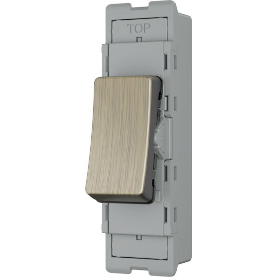 BG Grid Lite Antigue Brass 20A 2Way Module