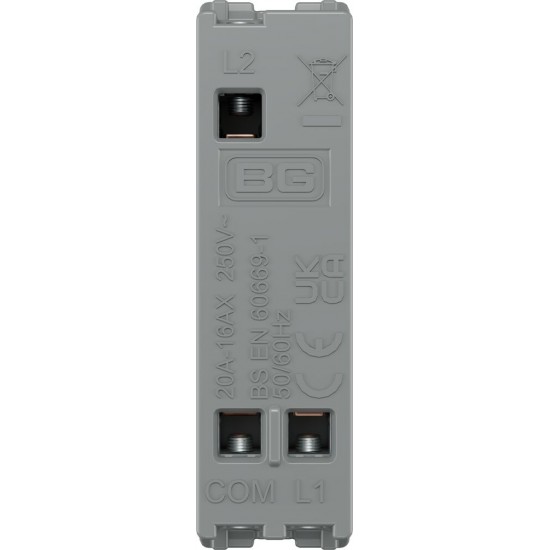 BG Grid Lite Antigue Brass 20A 2Way Module