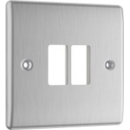 BG Grid Lite Brushed Steel 2G Cover