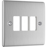 BG Grid Lite Brushed Steel 3G Cover