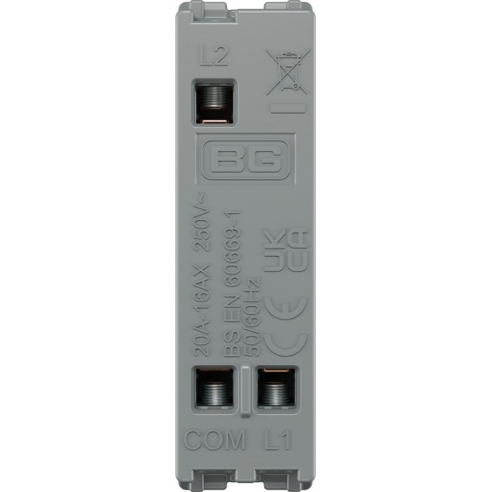 BG Grid Lite Matt Black 20A 2Way Module