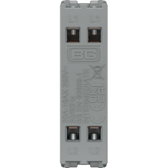 BG Grid Lite Matt Black 20A Intermediate Module