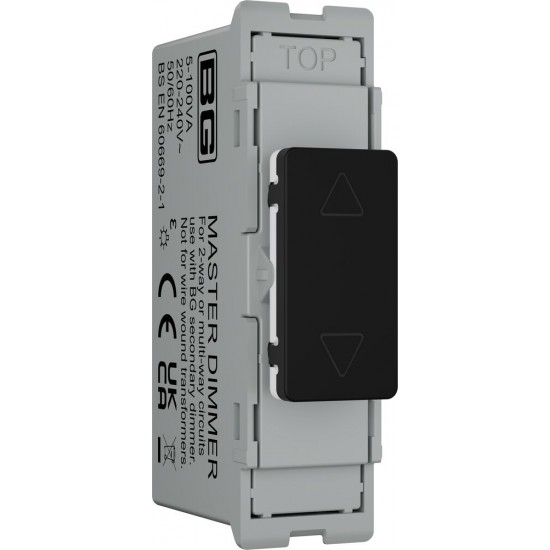 BG Grid Lite Matt Black 100watt Dimmer Module