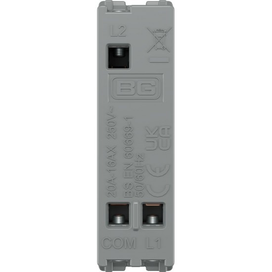 BG Grid Lite Polished Chrome 20A 2Way Module