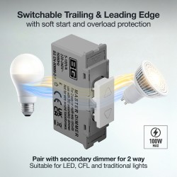 BG Grid Light Moulded 100watt Dimmer Module