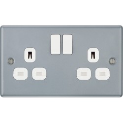 M/Clad 2 Gang Switched Socket