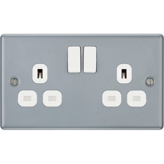 M/Clad 2 Gang Switched Socket