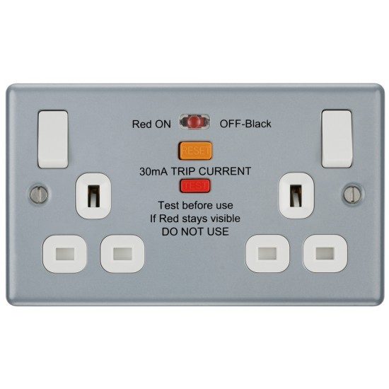 M/Clad 2 Gang RCD Switched Socket M/Clad 2 Gang RCD Switched Socket