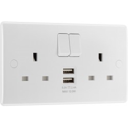BG 2G 13amp Sw/Socket DP 2xA USB 12w