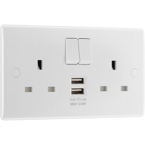 BG 2G 13amp Sw/Socket DP 2xA USB 12w BG 2G 13amp Sw/Socket DP 2xA USB 12w
