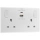 BG 2G 13amp Sw/Socket DP 1xA 1xC USB 22w
