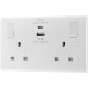 BG 2G 13amp Sw/Socket DP 1xA 1xC USB 22w