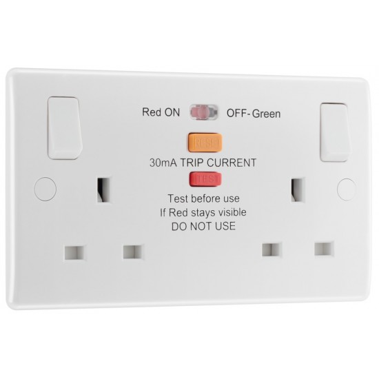 BG Nexus 2G 13A RCD Sw/Socket DP (822RCD)