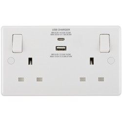 BG Nexus 2G 13A Sw/Socket DP USB A &amp; C (822UAC)