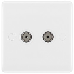 BG Nexus 2 Gang Co Axial Socket (861)
