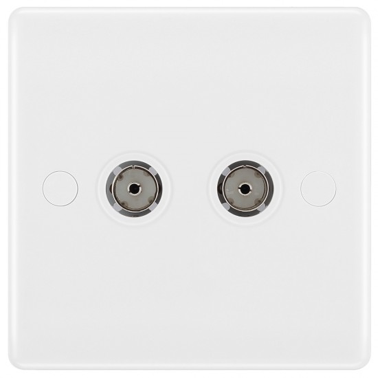 BG Nexus 2 Gang Co Axial Socket (861)