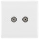 BG Nexus 2 Gang Co Axial Socket (861)