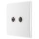 BG Nexus 2 Gang Co Axial Socket (861)