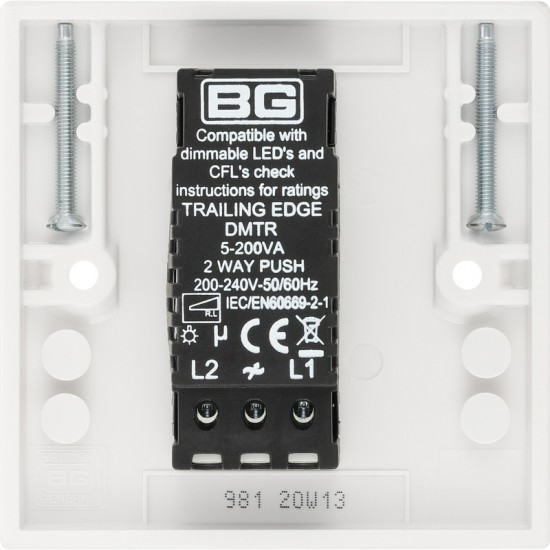 BG 1G Push Dimmer 400w (981)