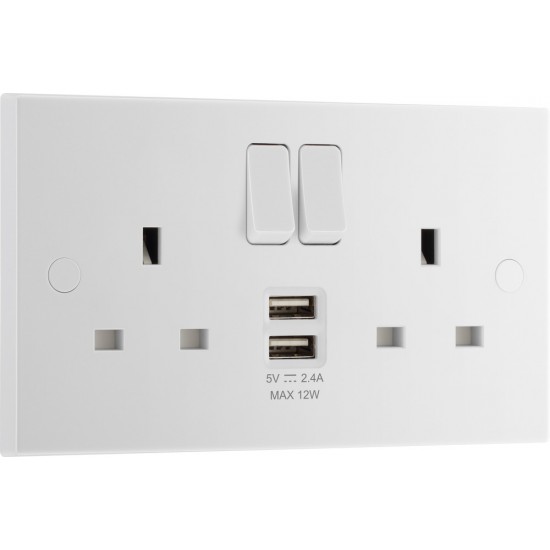 BG 2G 13amp Sw/Socket DP 2xA USB 12w