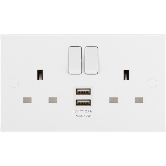 BG 2G 13amp Sw/Socket DP 2xA USB 12w