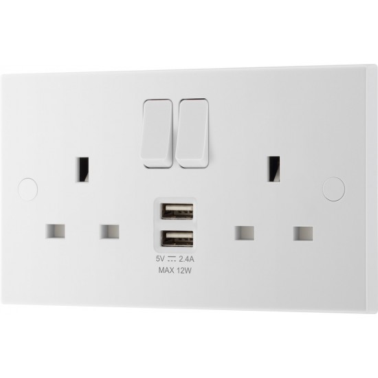 BG 2G 13amp Sw/Socket DP 2xA USB 12w