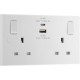 BG 2G 13amp Sw/Socket DP 1xA 1xC USB 22w