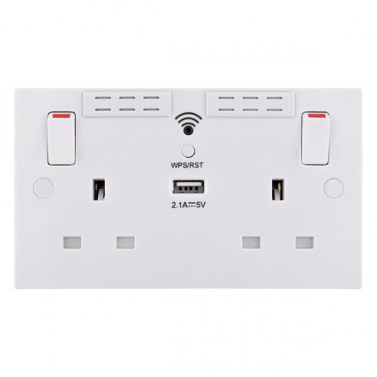 BG 2G 13amp WiFi Range Extender USB Sw/Socket (922UWR)