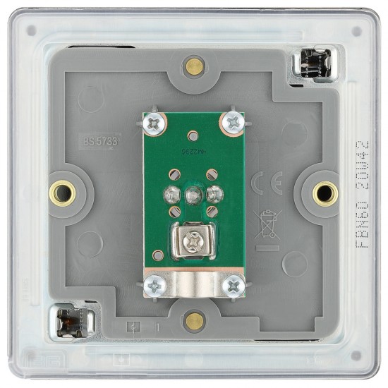 BG Nexus FP 1G Co-Axial Socket-B/Nickel (FBN60)