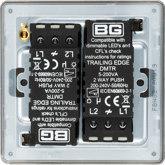 BG Nexus FP 2G Dimmer Switch P/P 400w-B/Nickel (FB