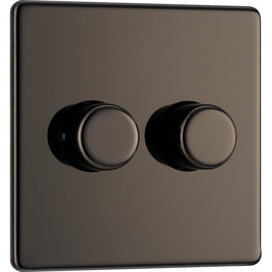 BG Nexus FP 2G Dimmer Switch P/P 400w-B/Nickel (FB BG Nexus FP 2G Dimmer Switch P/P 400w-B/Nickel (FB