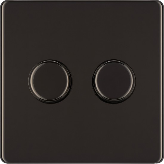 BG Nexus FP 2G Dimmer Switch P/P 400w-B/Nickel (FB BG Nexus FP 2G Dimmer Switch P/P 400w-B/Nickel (FB