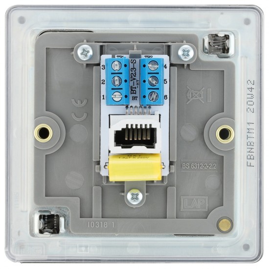 BG Nexus FP Master Telephone Socket-B/Nickel (FBNBTM1)
