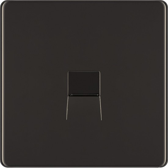BG Nexus FP Slave Telephone Socket-B/Nickel (FBMBTS1)