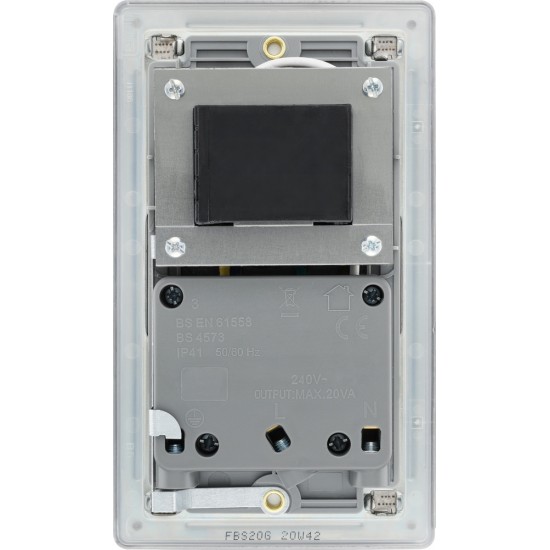 BG Nexus FP Shaver Socket-B/Steel (FBS20)