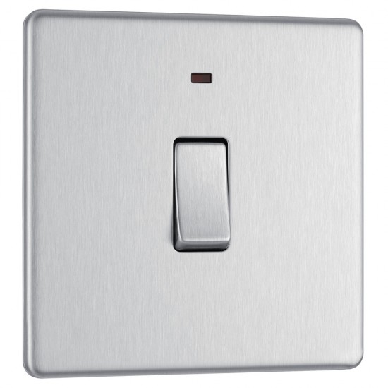 BG Nexus FP 20amp DP Switch/Neon-B/Steel (FBS31) BG Nexus FP 20amp DP Switch/Neon-B/Steel (FBS31)