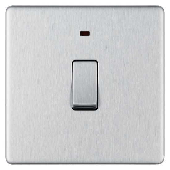 BG Nexus FP 20amp DP Switch/Neon-B/Steel (FBS31) BG Nexus FP 20amp DP Switch/Neon-B/Steel (FBS31)