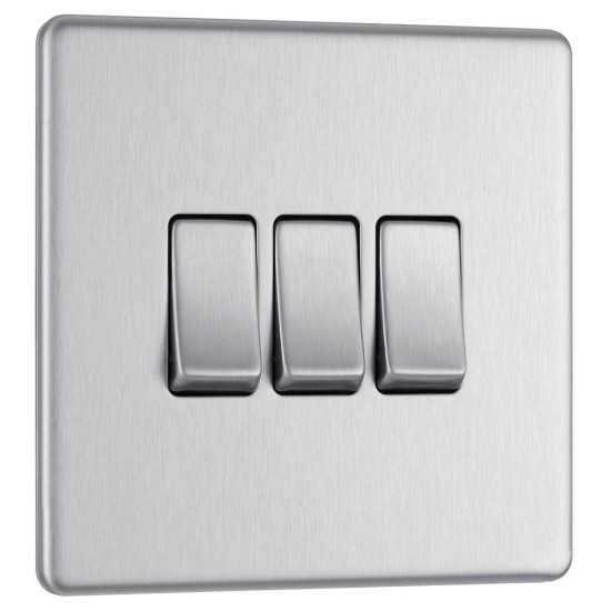 BG Nexus FP 3G 2W Switch-B/Steel (FBS43) BG Nexus FP 3G 2W Switch-B/Steel (FBS43)